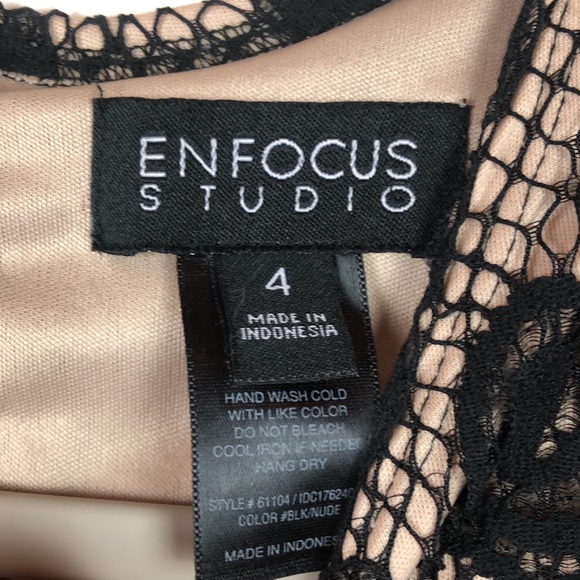 Enfocus Studio Black Lace High Low Dress - Picture 4 of 9